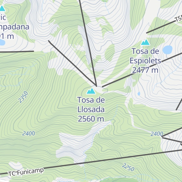 Map of Tosa de Llosada