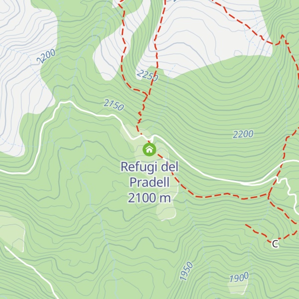 Map of Refugi del Pradell