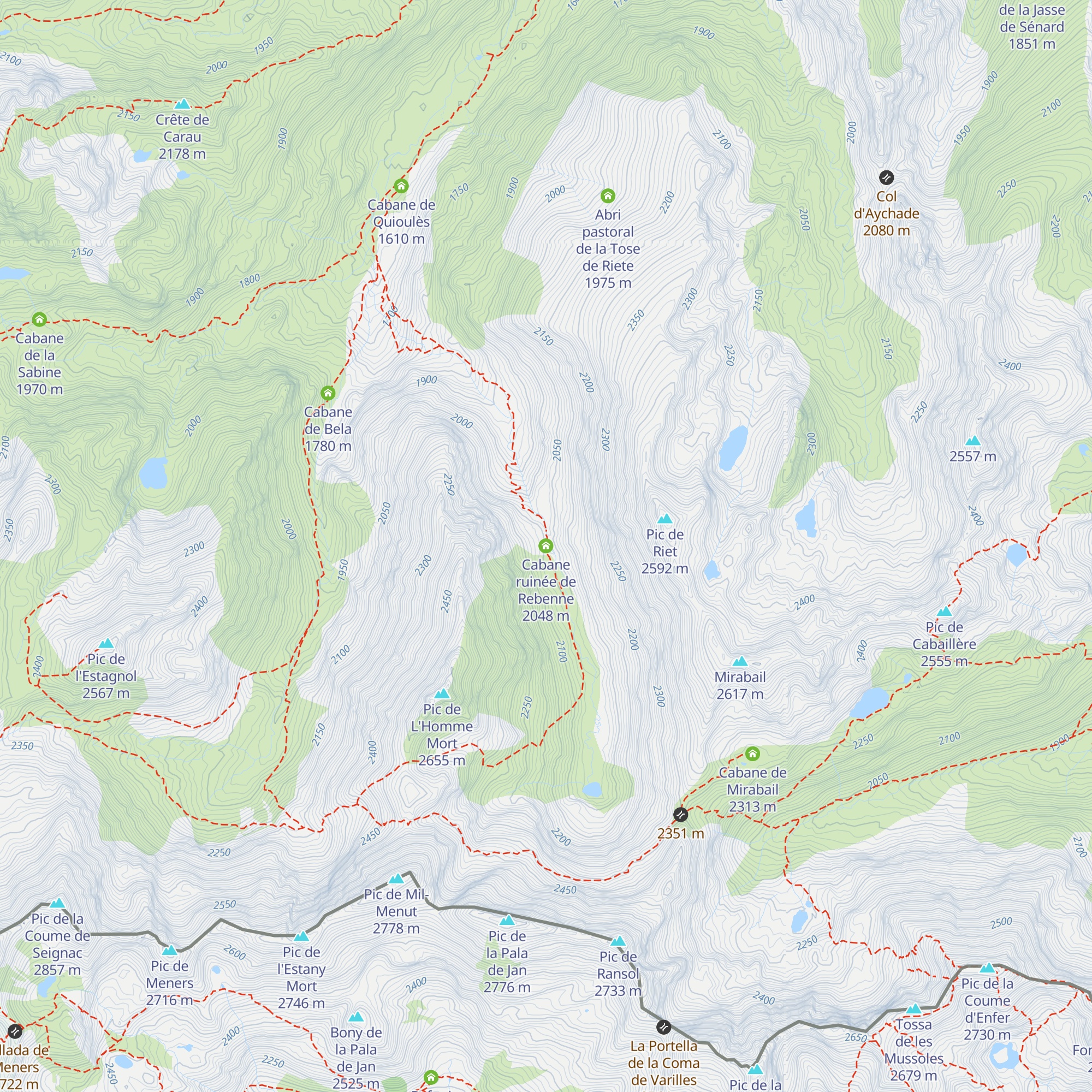 Cabane ruinée de Rebenne map