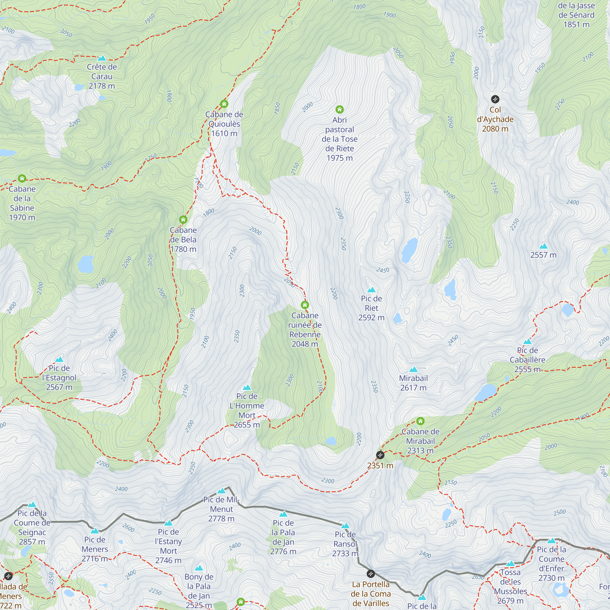 Cabane ruinée de Rebenne map
