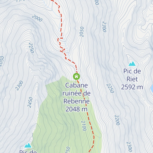 Map of Cabane ruinée de Rebenne