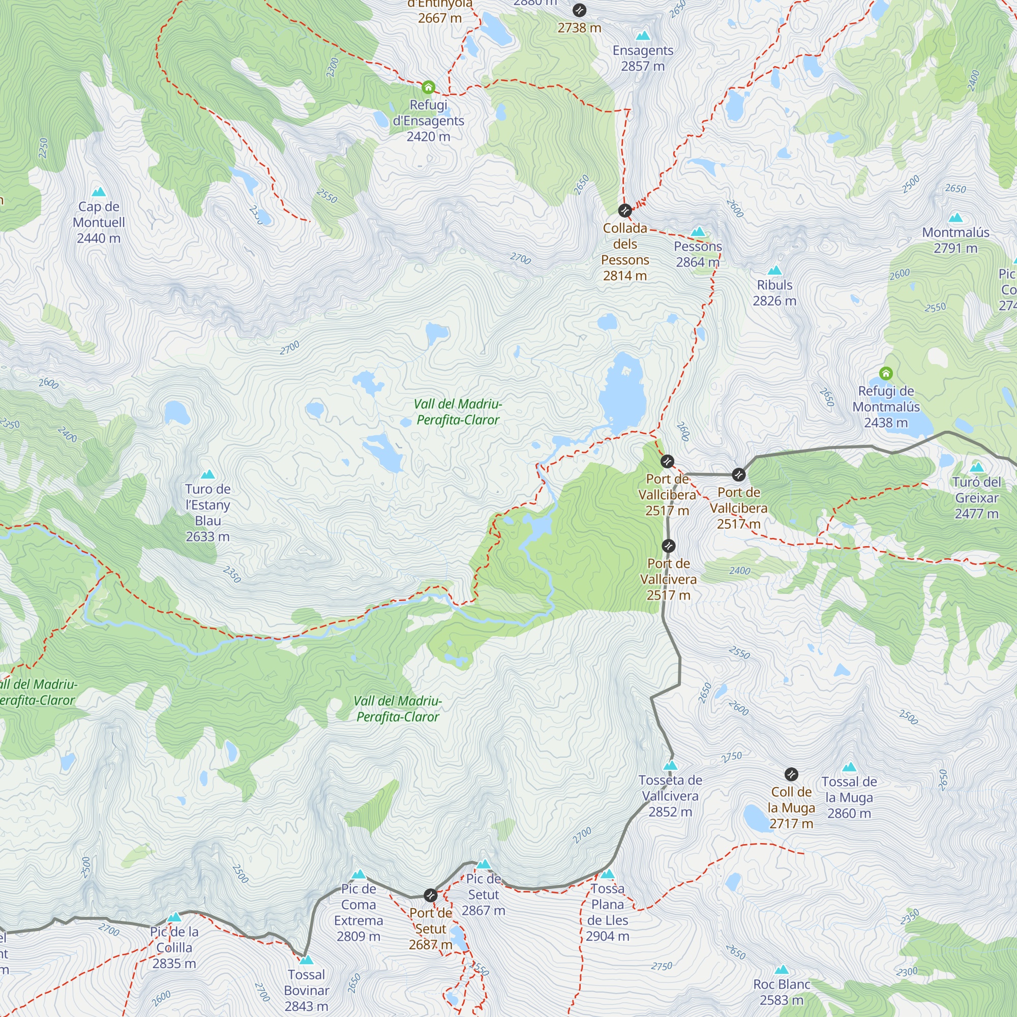 Cabana Estany de la Bova map