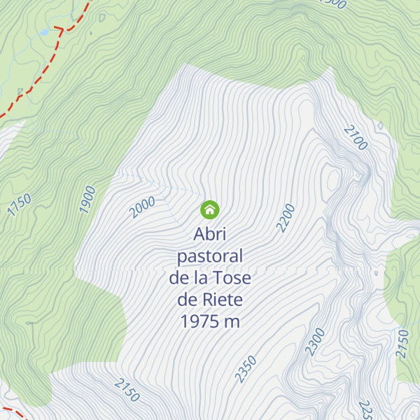 Map of Abri pastoral de la Tose de Riete