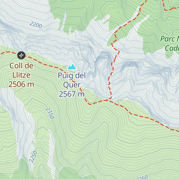 Map of Puig de la Canal del Cristall