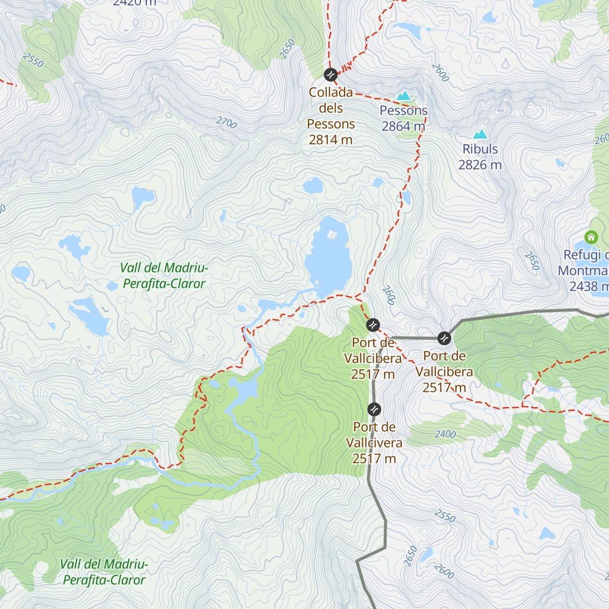 Refugi de l'Illa map