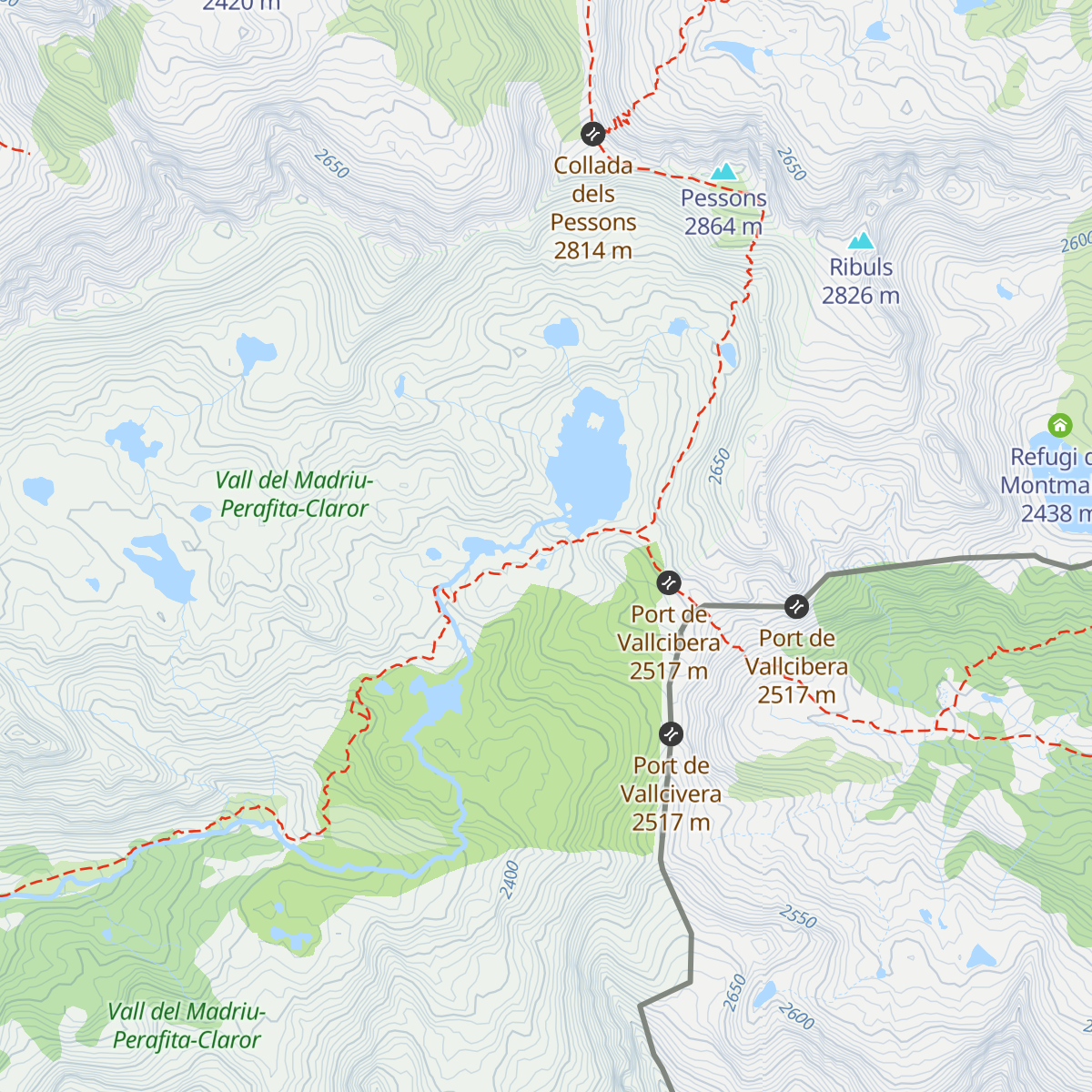 Refugi de l'Illa map
