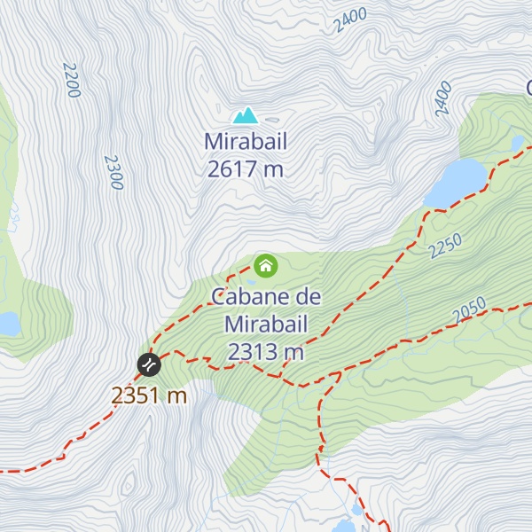 Map of Cabane de Mirabail