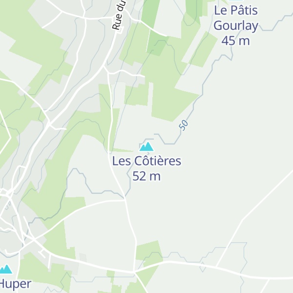 Map of Les Côtières