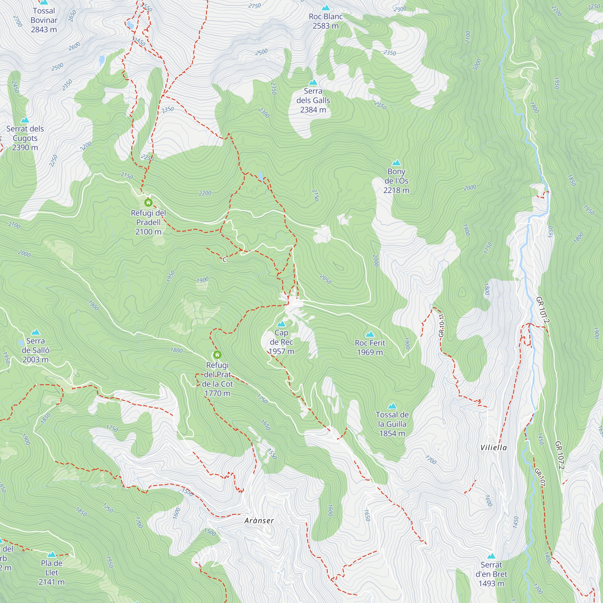 Refugi del Cap del Rec map