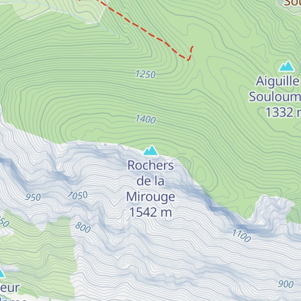 Map of Rochers de la Mirouge