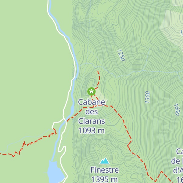 Map of Cabane des Clarans