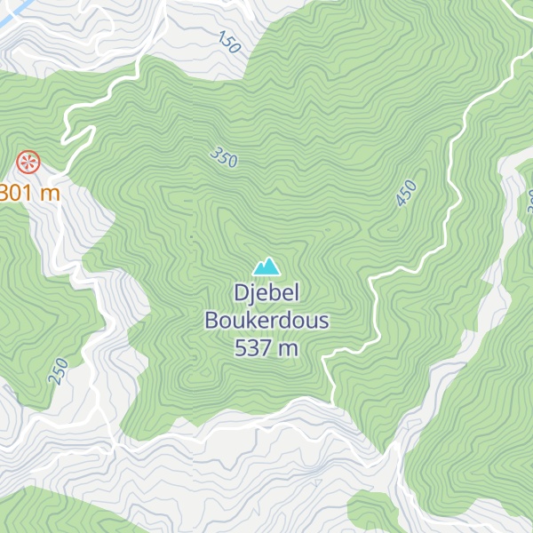 Map of Djebel Boukerdous