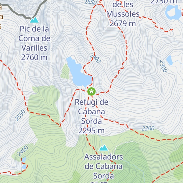 Map of Refugi de Cabana Sorda