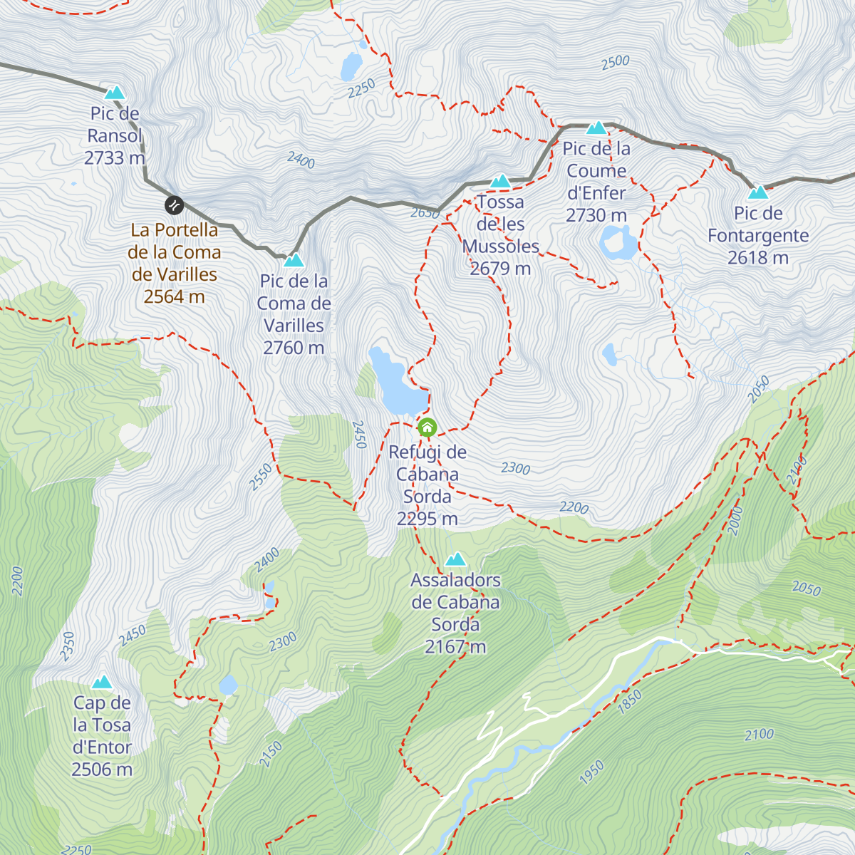 Refugi de Cabana Sorda map