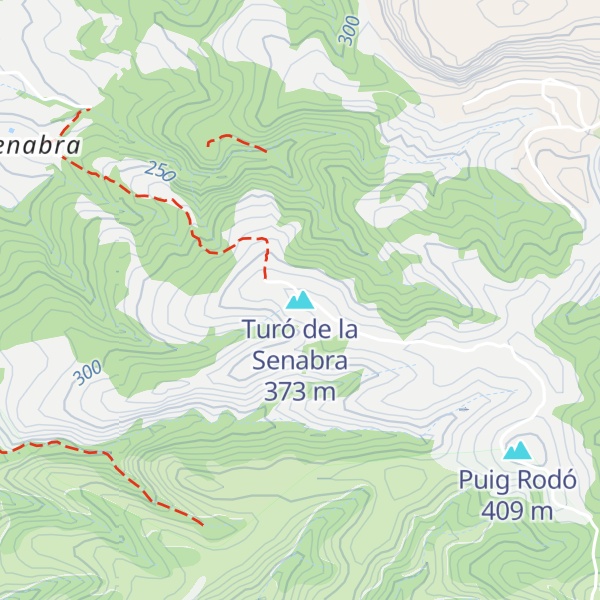 Map of Turó de la Senabra