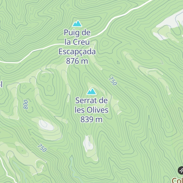 Map of Serrat de les Olives