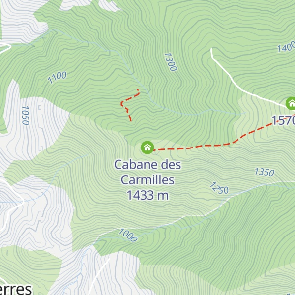 Map of Cabane des Carmilles