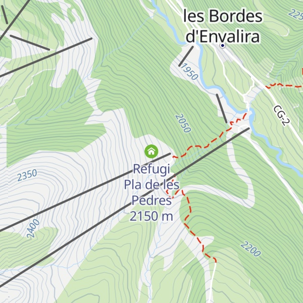 Map of Refugi Pla de les Pedres