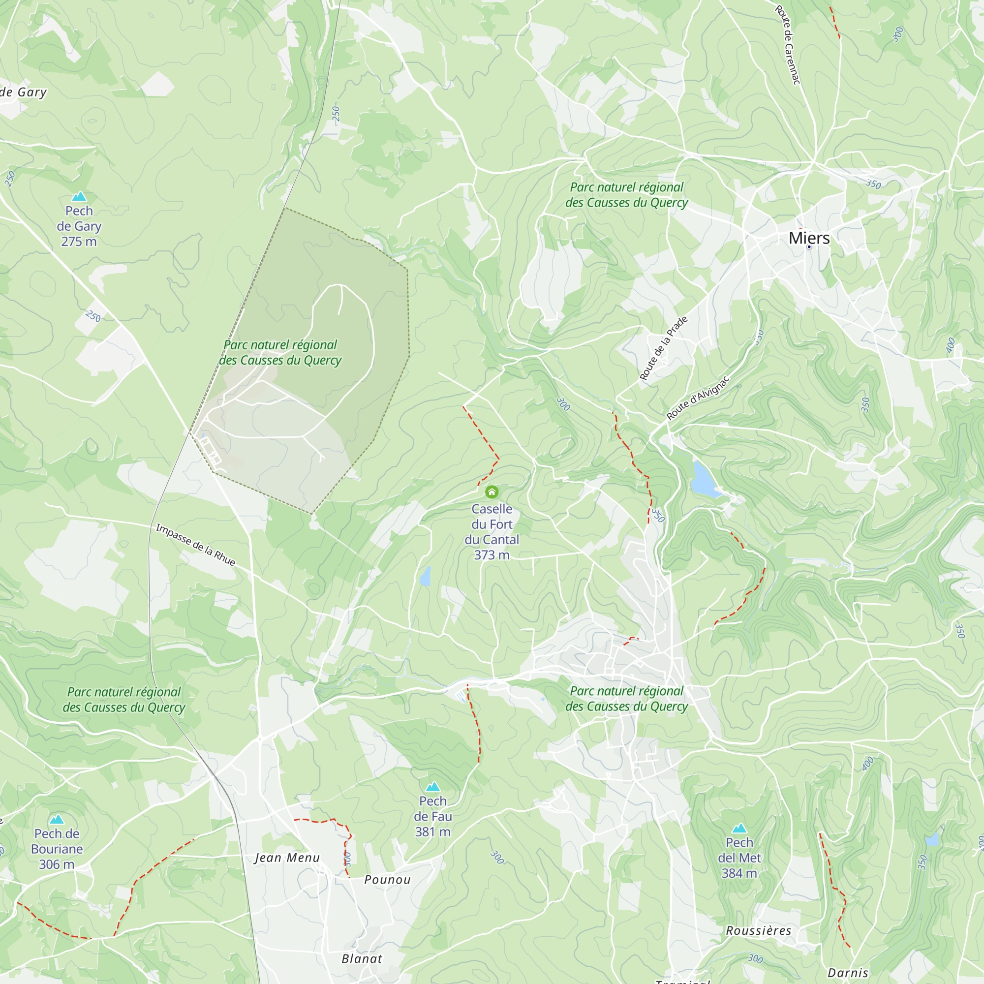 Caselle du Fort du Cantal map