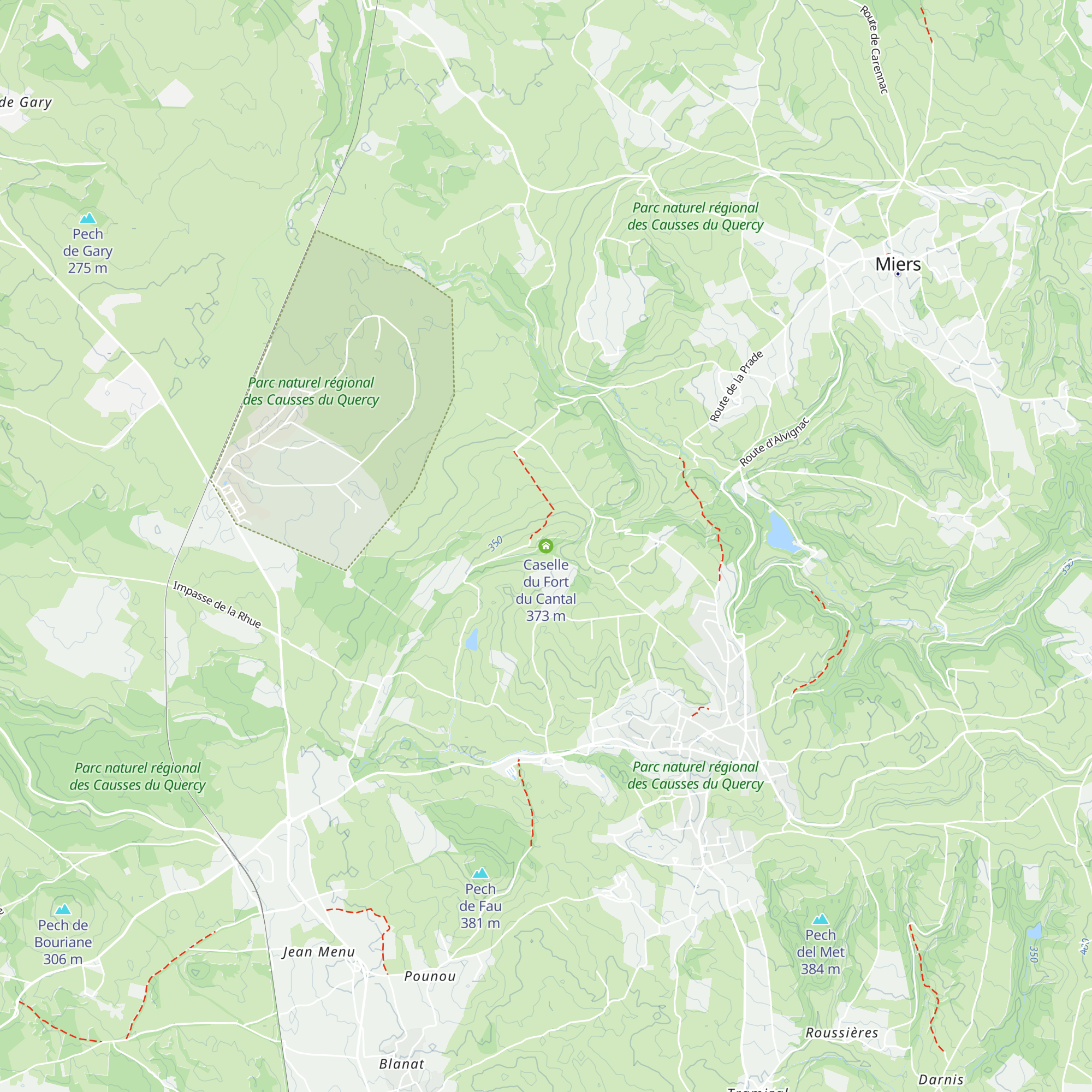 Caselle du Fort du Cantal map