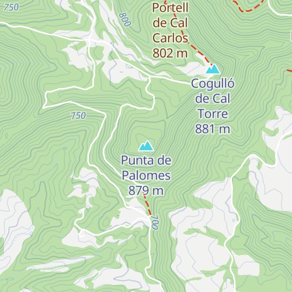 Map of Punta de Palomes