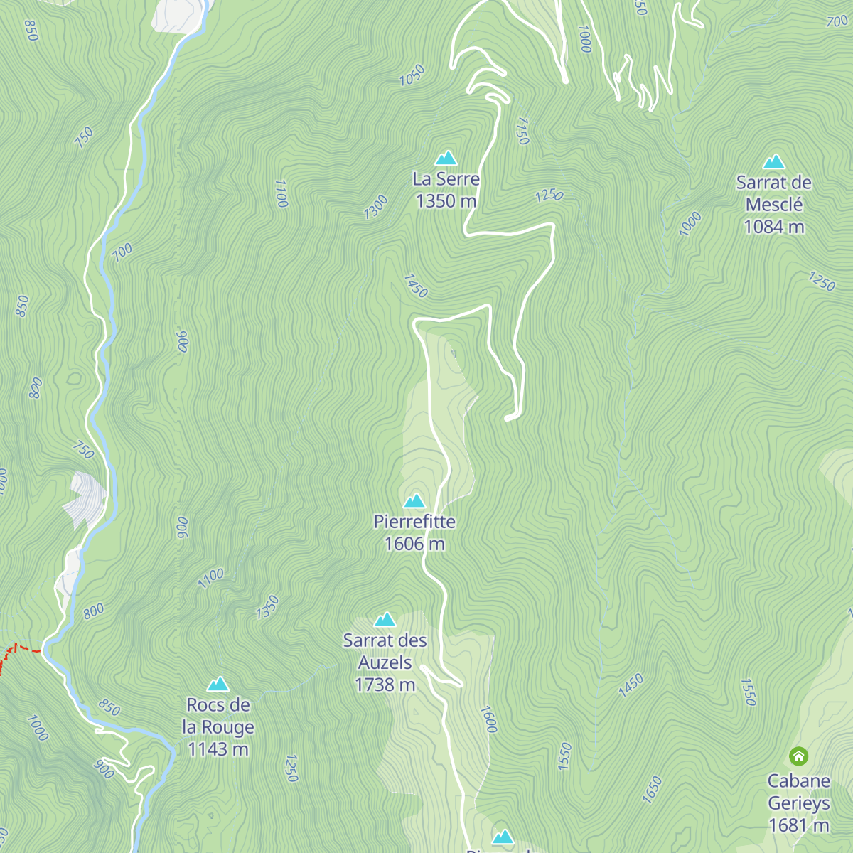 Cabane de Pierrefitte map