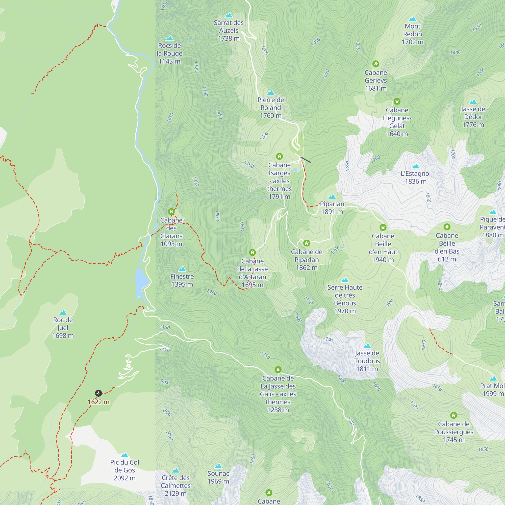 Cabane de la Jasse d'Artaran map