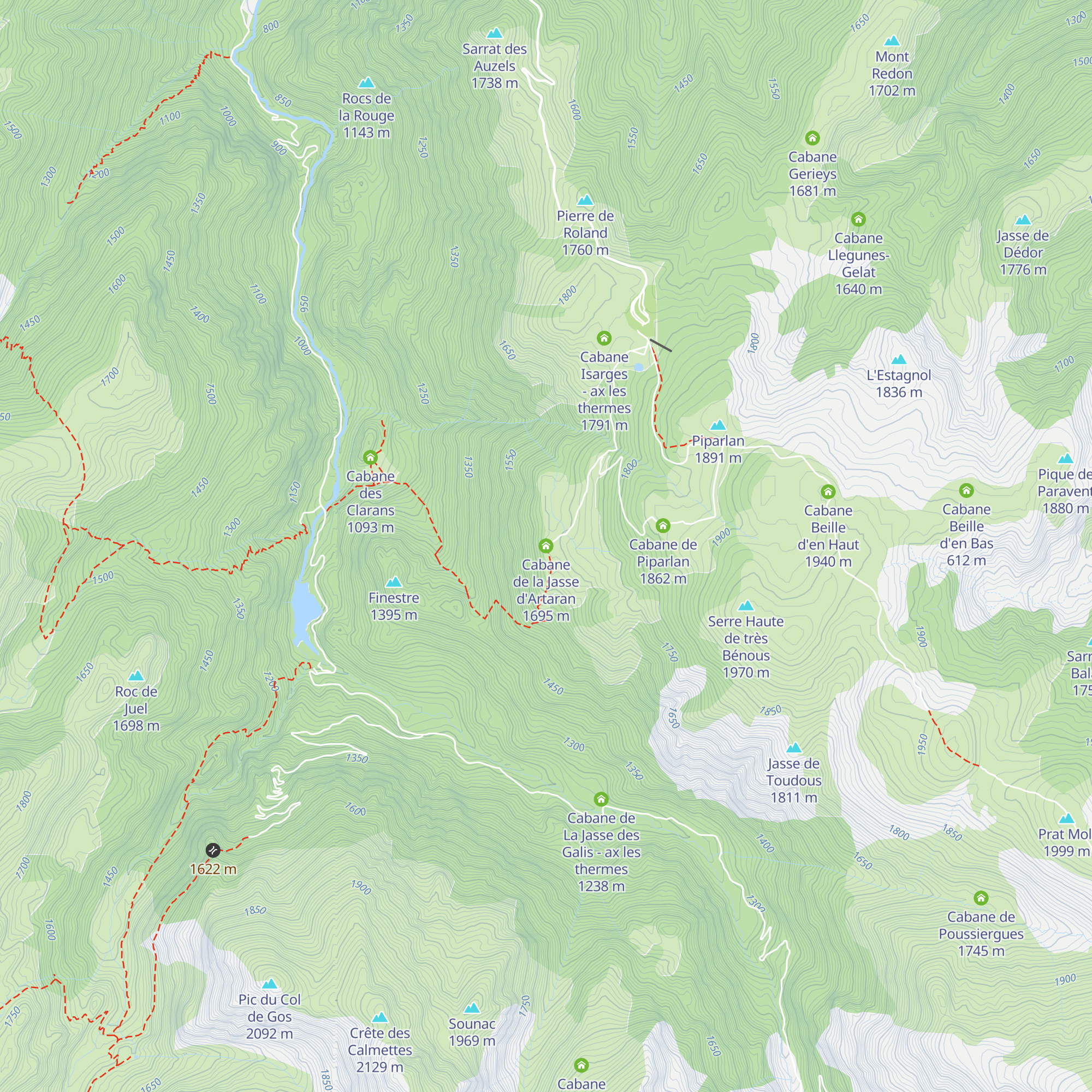 Cabane de la Jasse d'Artaran map