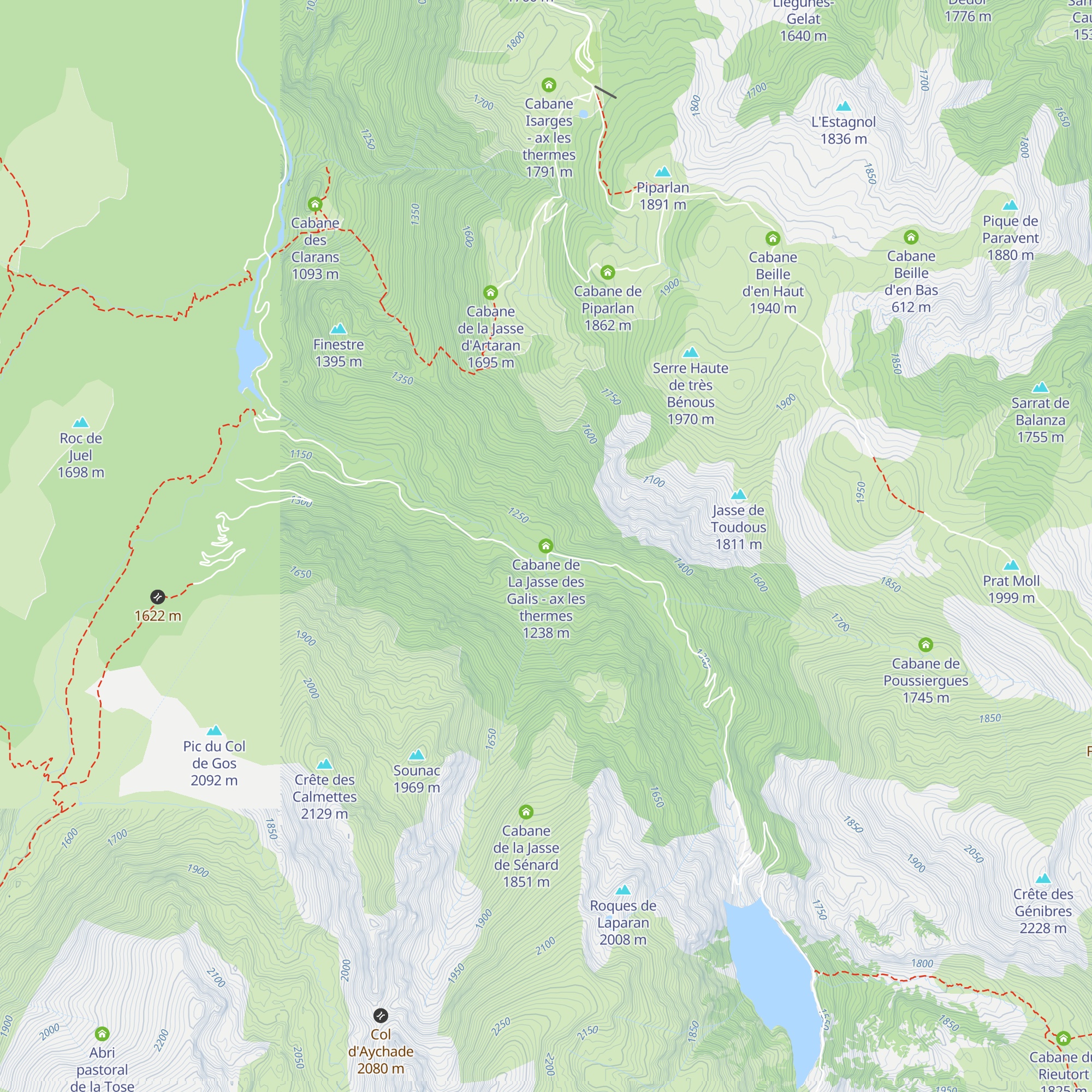 Cabane de La Jasse des Galis - ax les thermes map