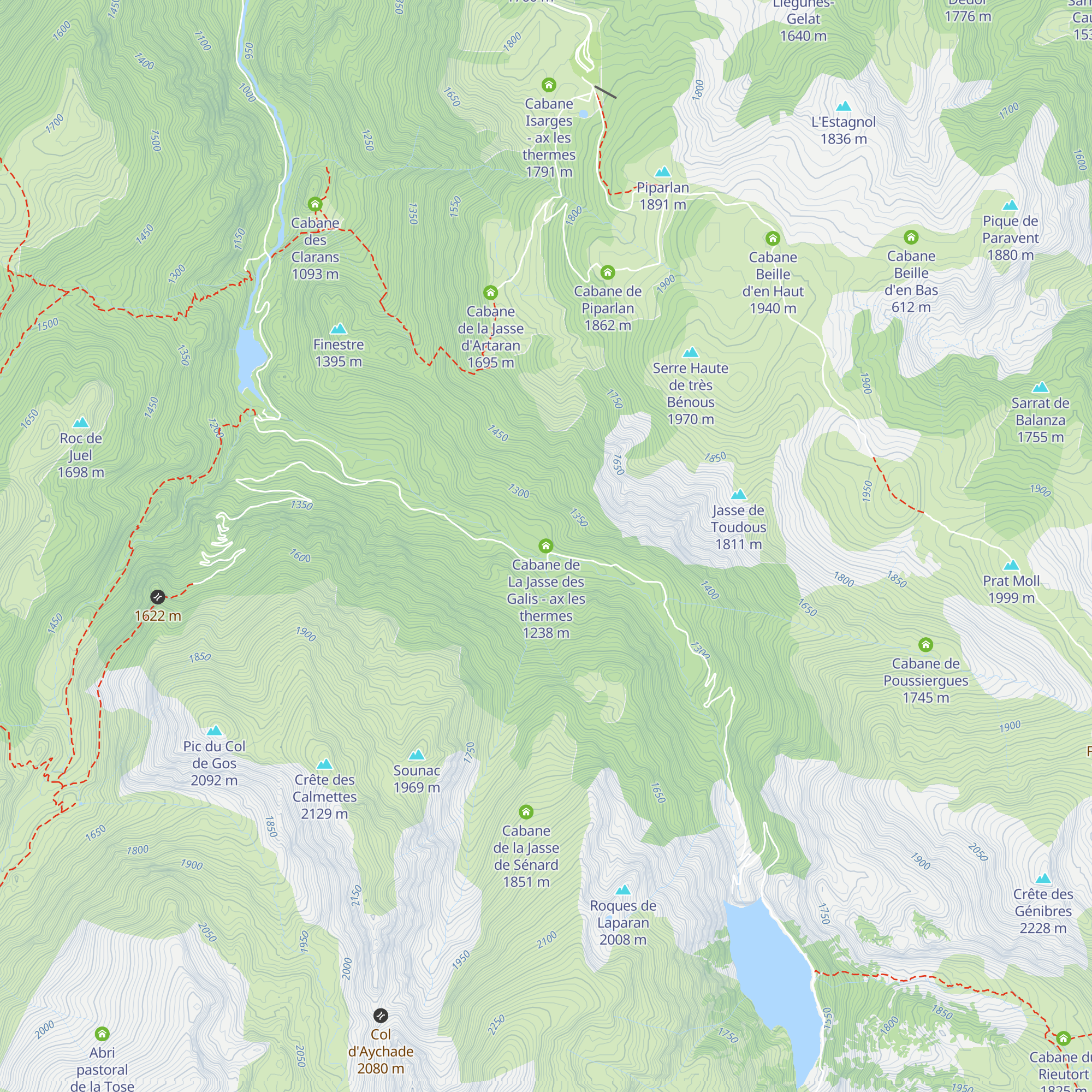 Cabane de La Jasse des Galis - ax les thermes map