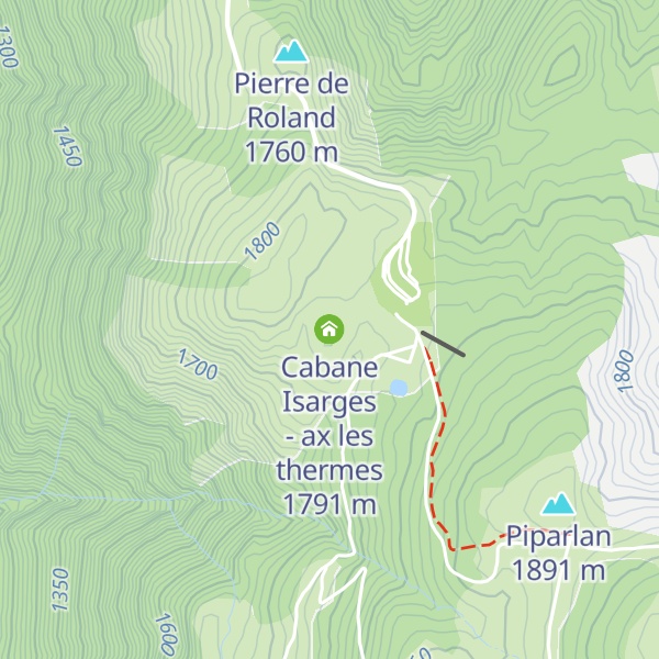 Map of Cabane Isarges - ax les thermes
