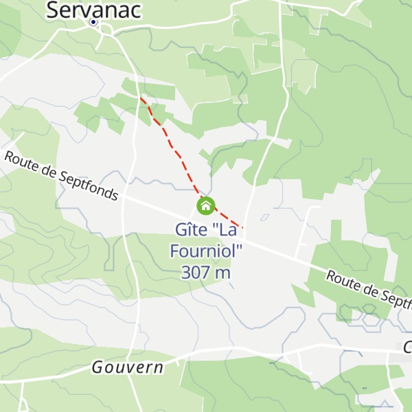 Map of Gîte "La Fourniol"