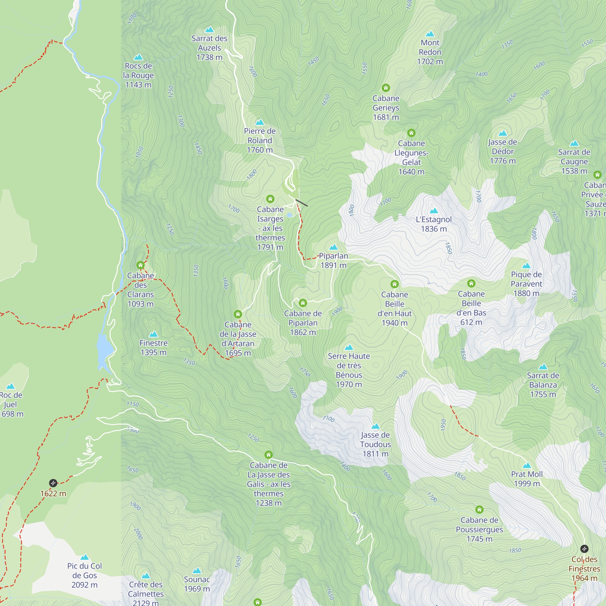 Cabane de Piparlan map