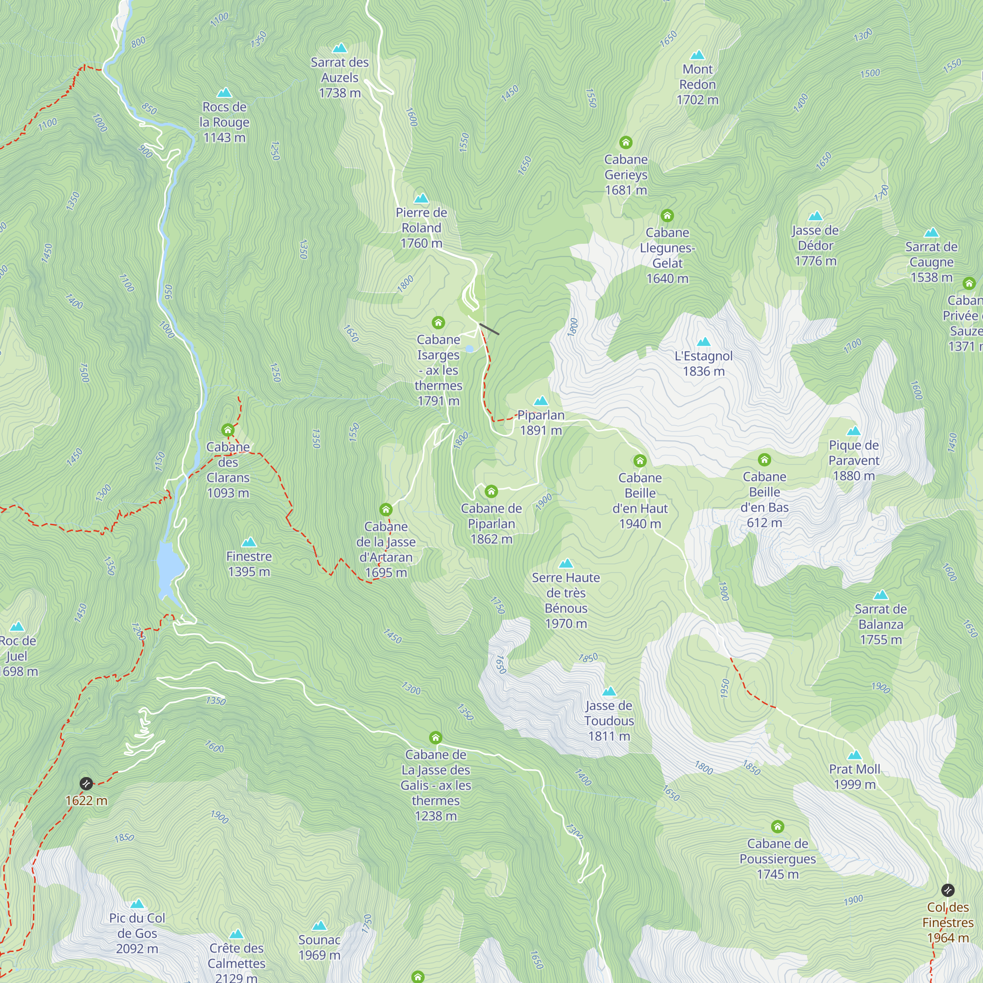 Cabane de Piparlan map