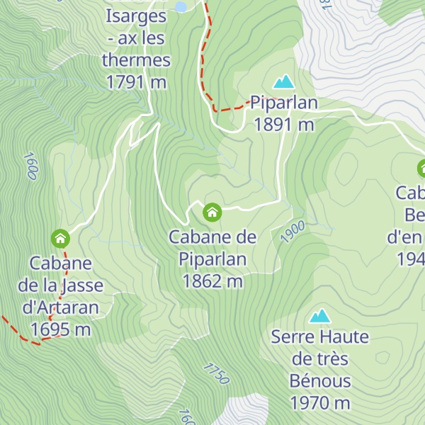 Map of Cabane de Piparlan