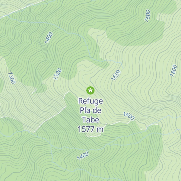 Map of Refuge Pla de Tabe