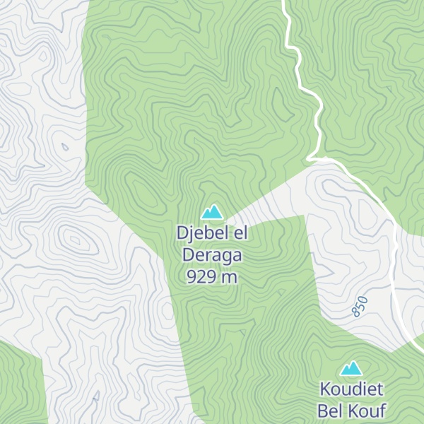 Map of Djebel el Deraga
