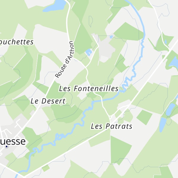 Map of Gîte Les Fonteneilles