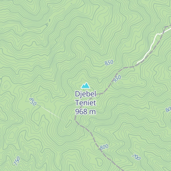 Map of Djebel Teniet