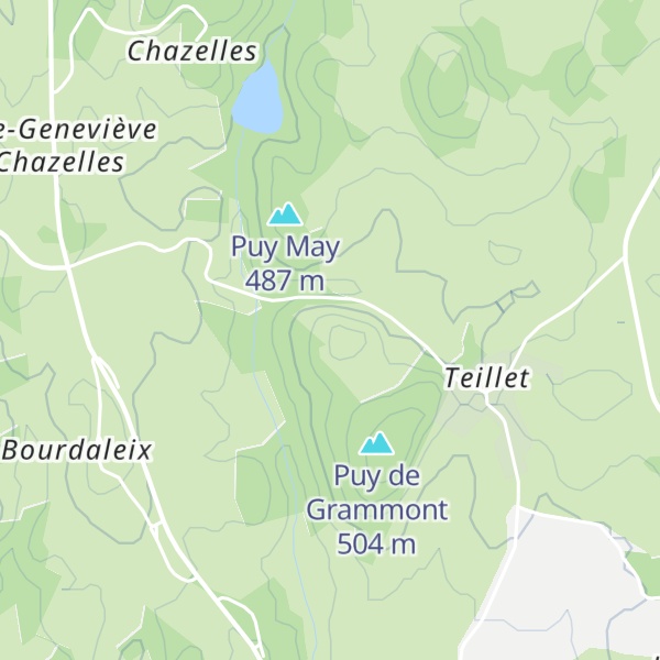 Map of Puy des Taches