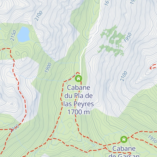 Map of Cabane du Pla de las Peyres