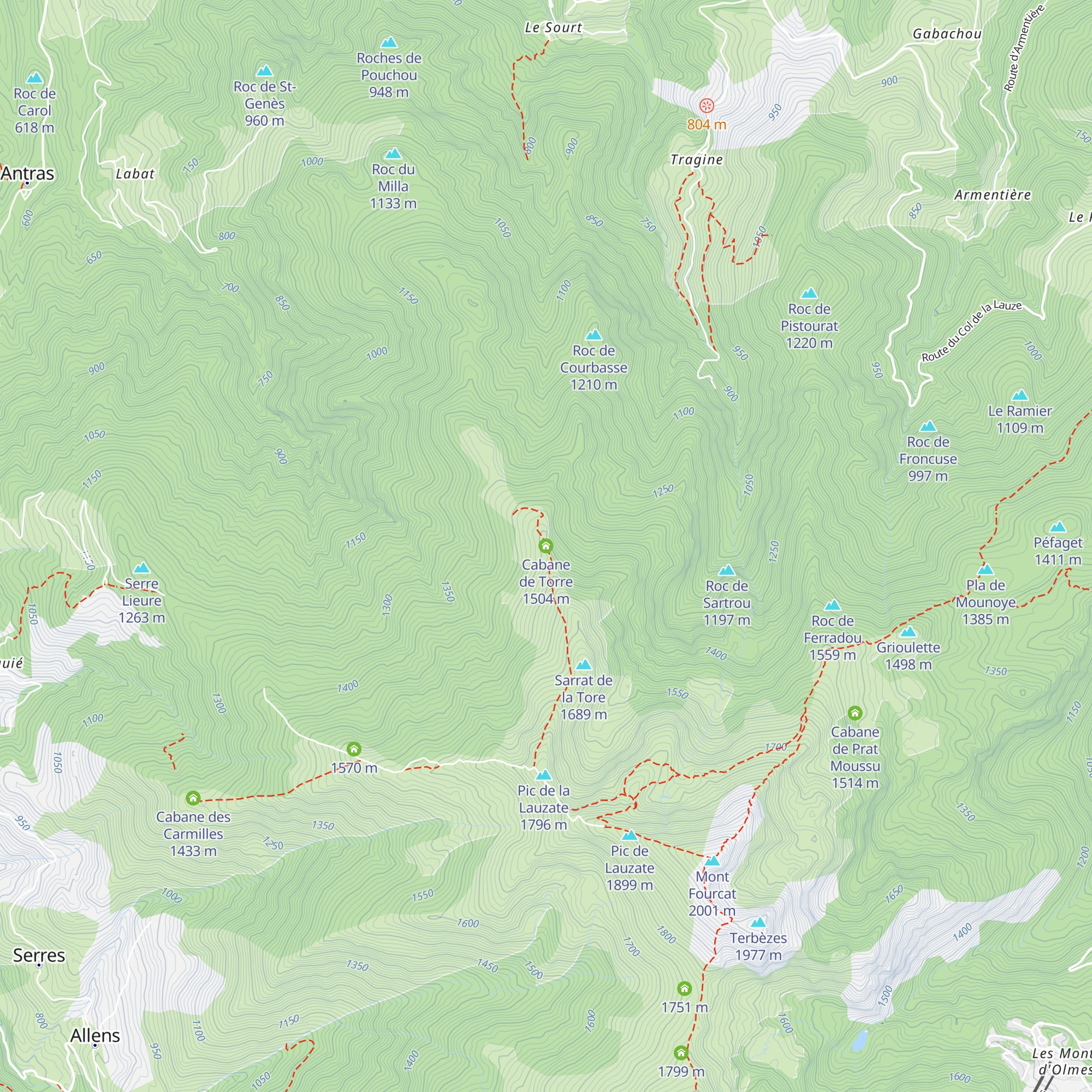Cabane de Torre map