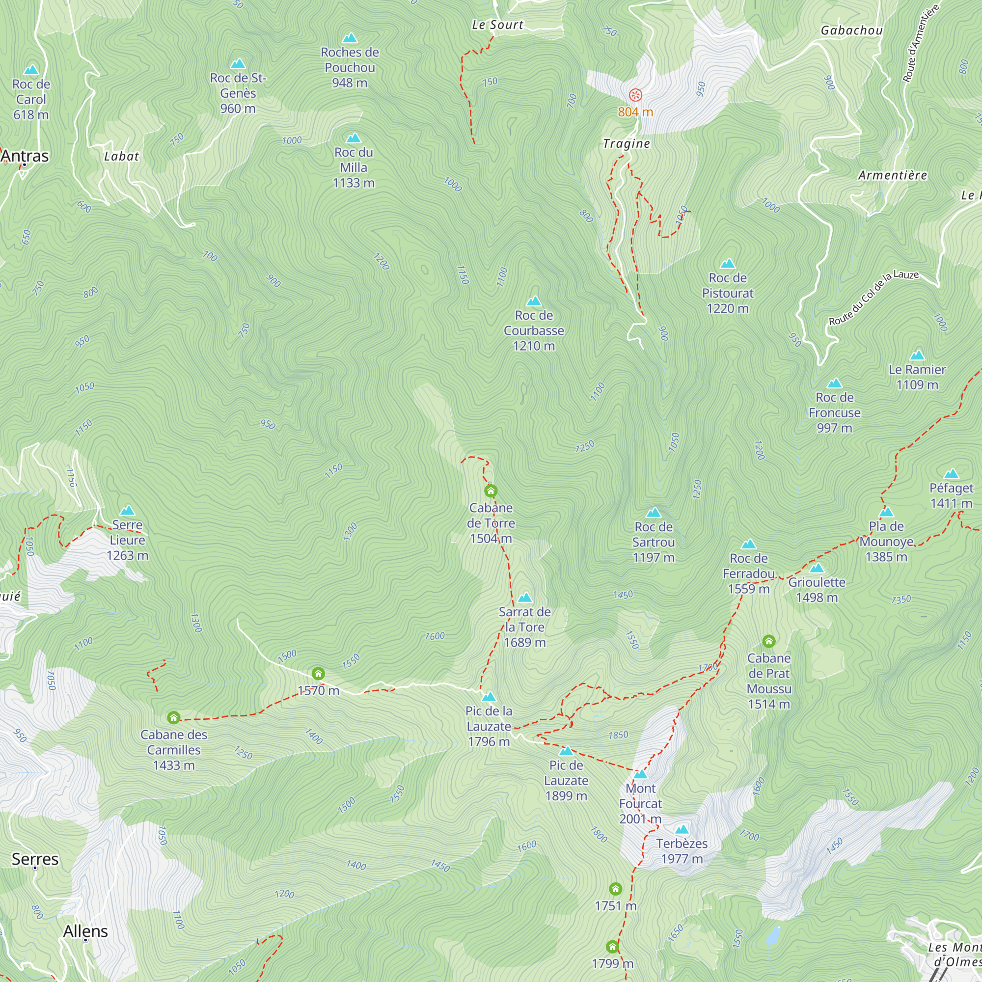 Cabane de Torre map