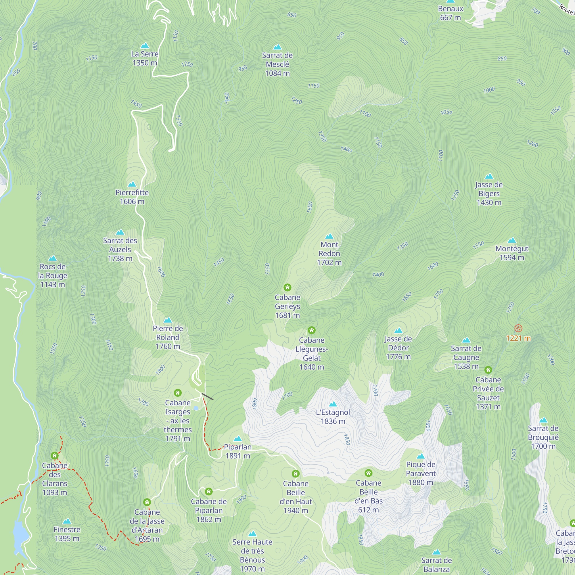 Cabane Gerieys map