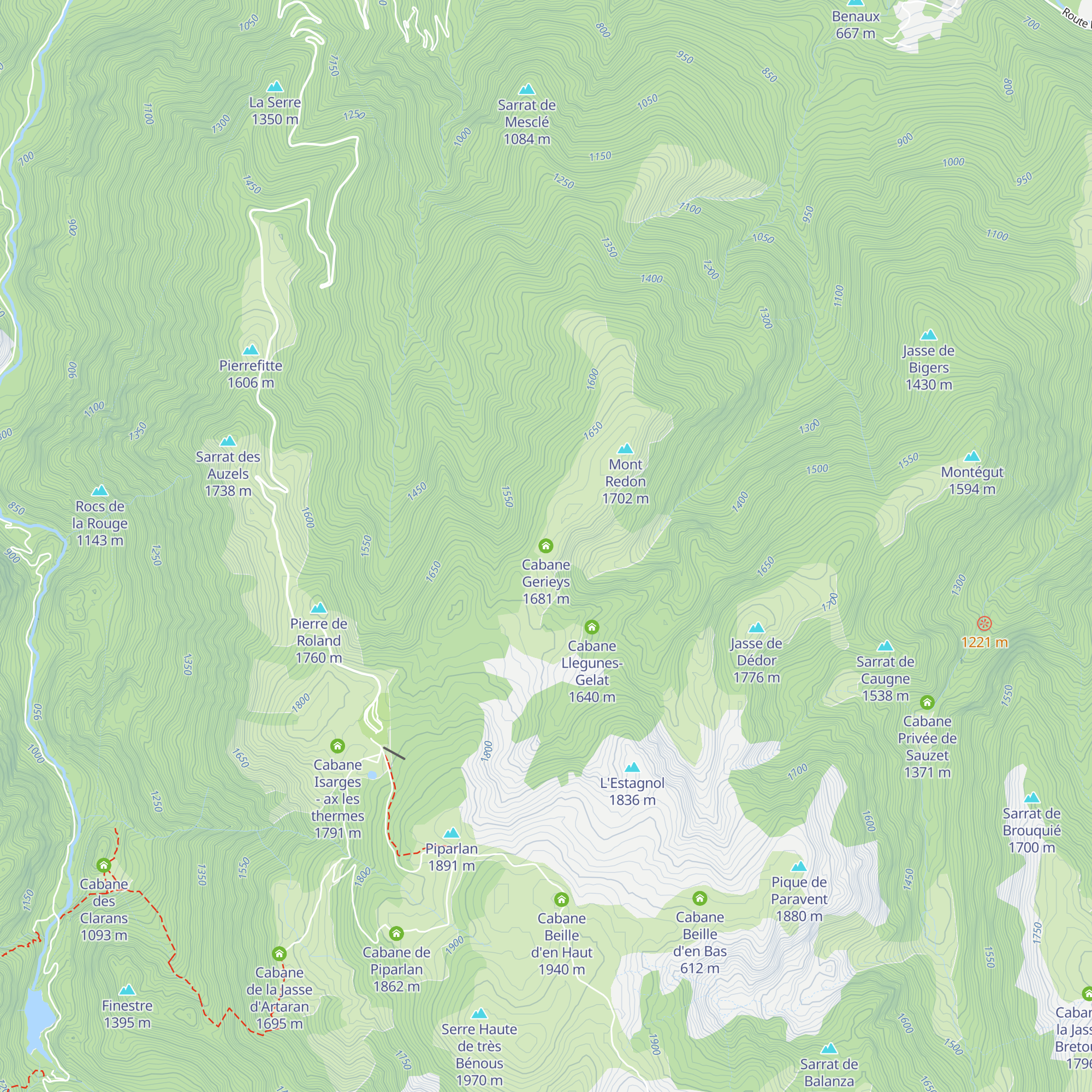 Cabane Gerieys map