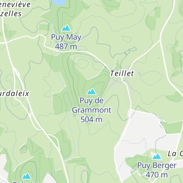 Map of Puy de Grammont