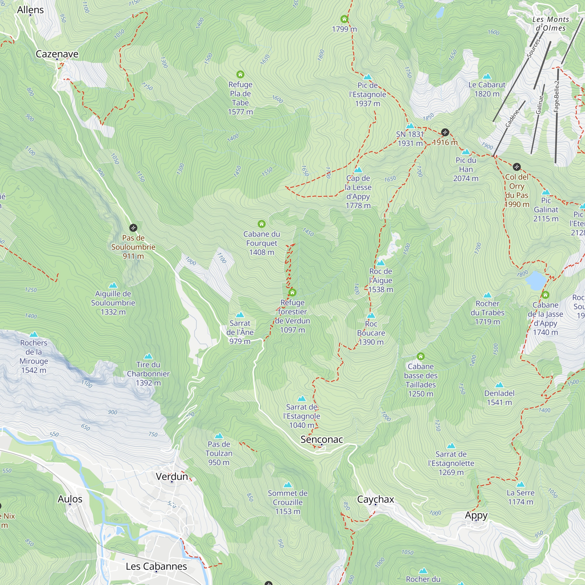 Refuge forestier de Verdun map