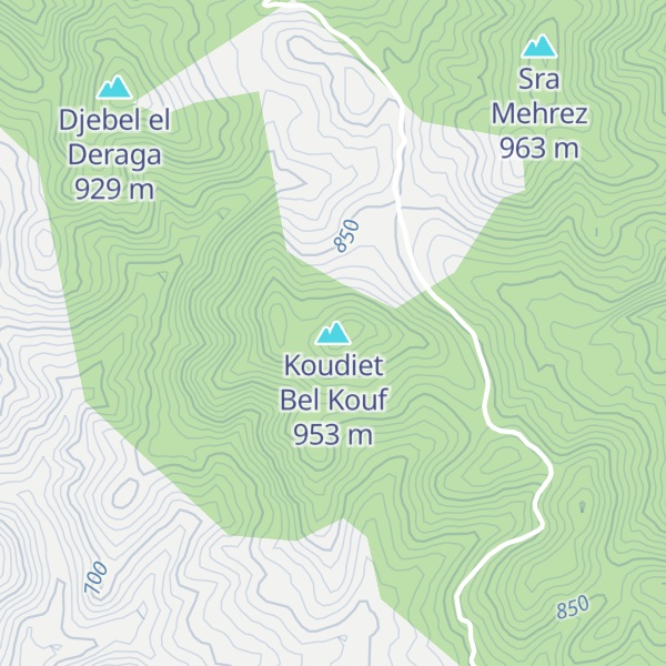 Map of Koudiet Bel Kouf