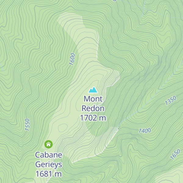Map of Cabane de Mont-Redon