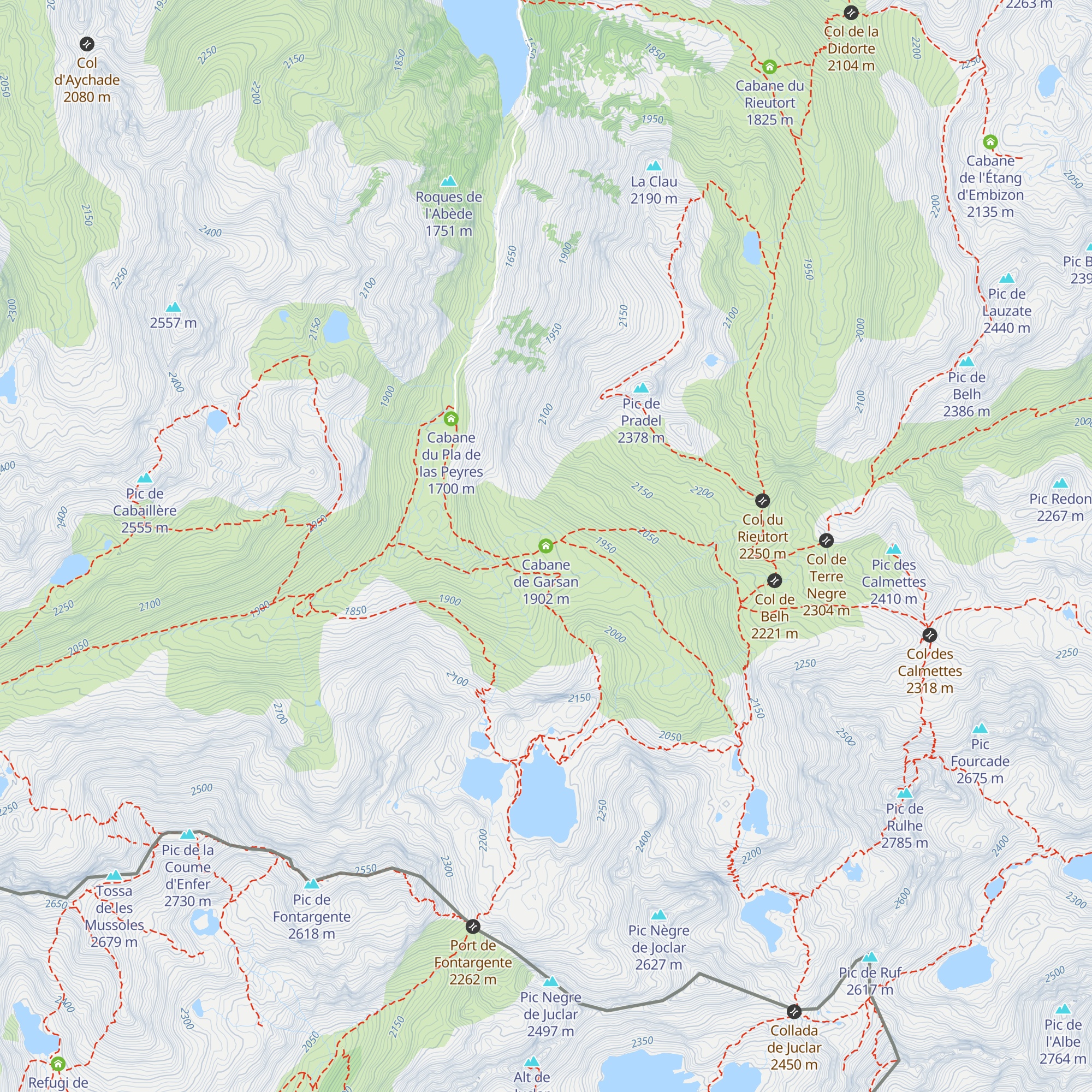 Cabane de Garsan map